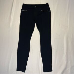 Athleta Ponte Moto 2 Black Mid Rise Leggings 2
